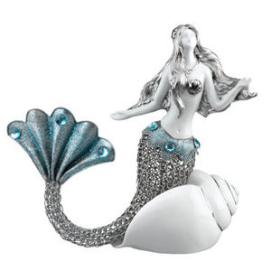 Jewels of the Sea White Porcelain Mermaid Nixie
